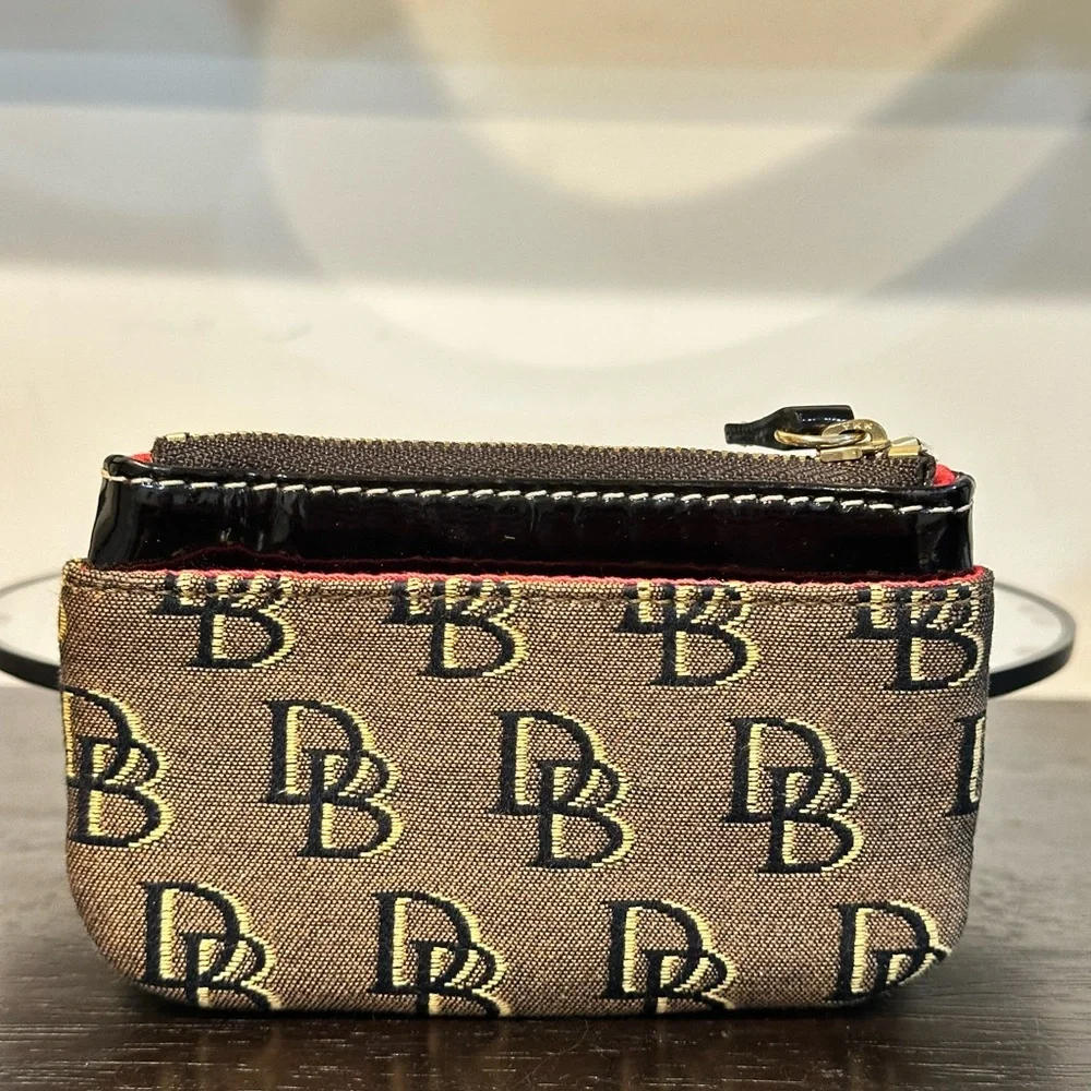 Dooney & Bourke Brown and Black Logo Wallet - Picture 4 of 12
